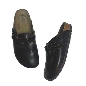 BIRKENSTOCK Women’s Boston Buckle Leather Slide SZ 38